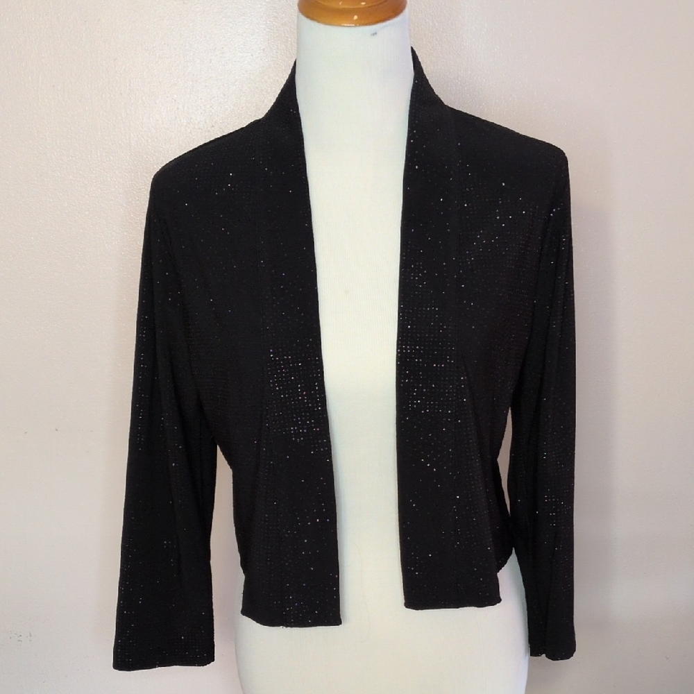 Calvin Klein Black Bolero Style Sweater Or Cover-up